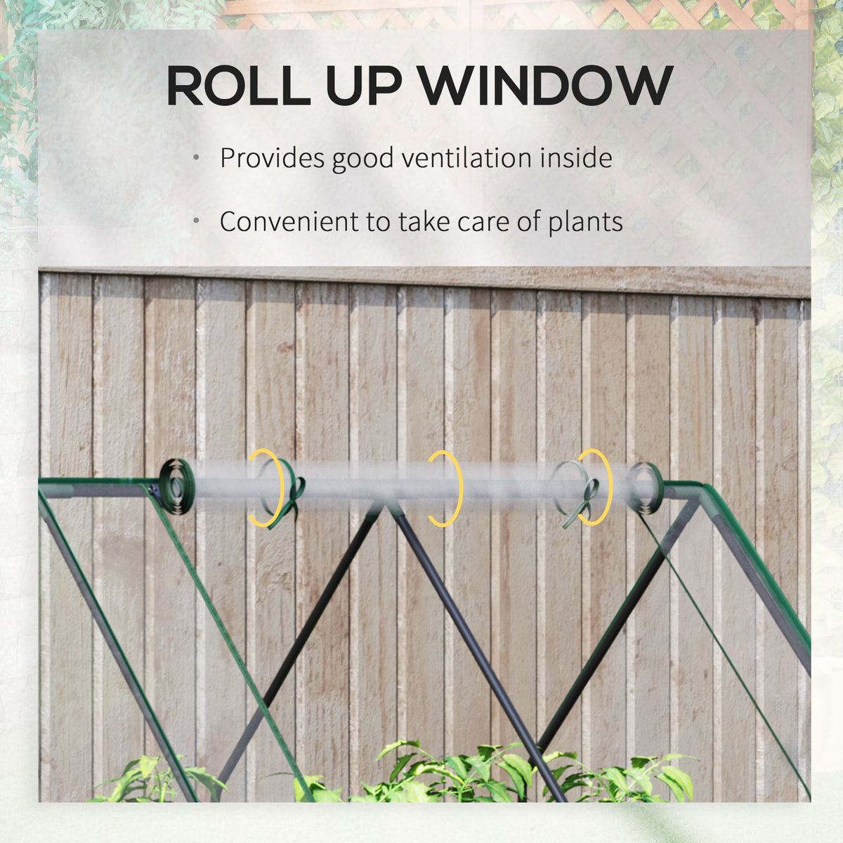 Raised Garden Bed with Cover, Outdoor Galvanized Metal Planter Box Kit, 4 x 3 ft Mini Greenhouse with 2 Large Screen Windows, for Growing Flowers, Vegetables and Herbs, Clear