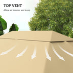 10' x 13' Gazebo Canopy Replacement Roof for 84C-116, Khaki