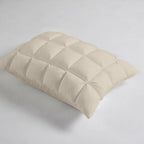 Luxuriously Soft Standard Overfilled Pillow Protector with 100% Polyester Microfiber, Zipper Closure, 3D Puff Stitching, 28" L x 20" W x 0.13" H, Beige