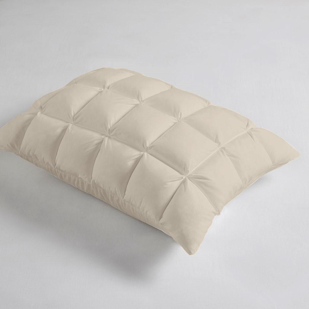 Luxuriously Soft Standard Overfilled Pillow Protector with 100% Polyester Microfiber, Zipper Closure, 3D Puff Stitching, 28" L x 20" W x 0.13" H, Beige