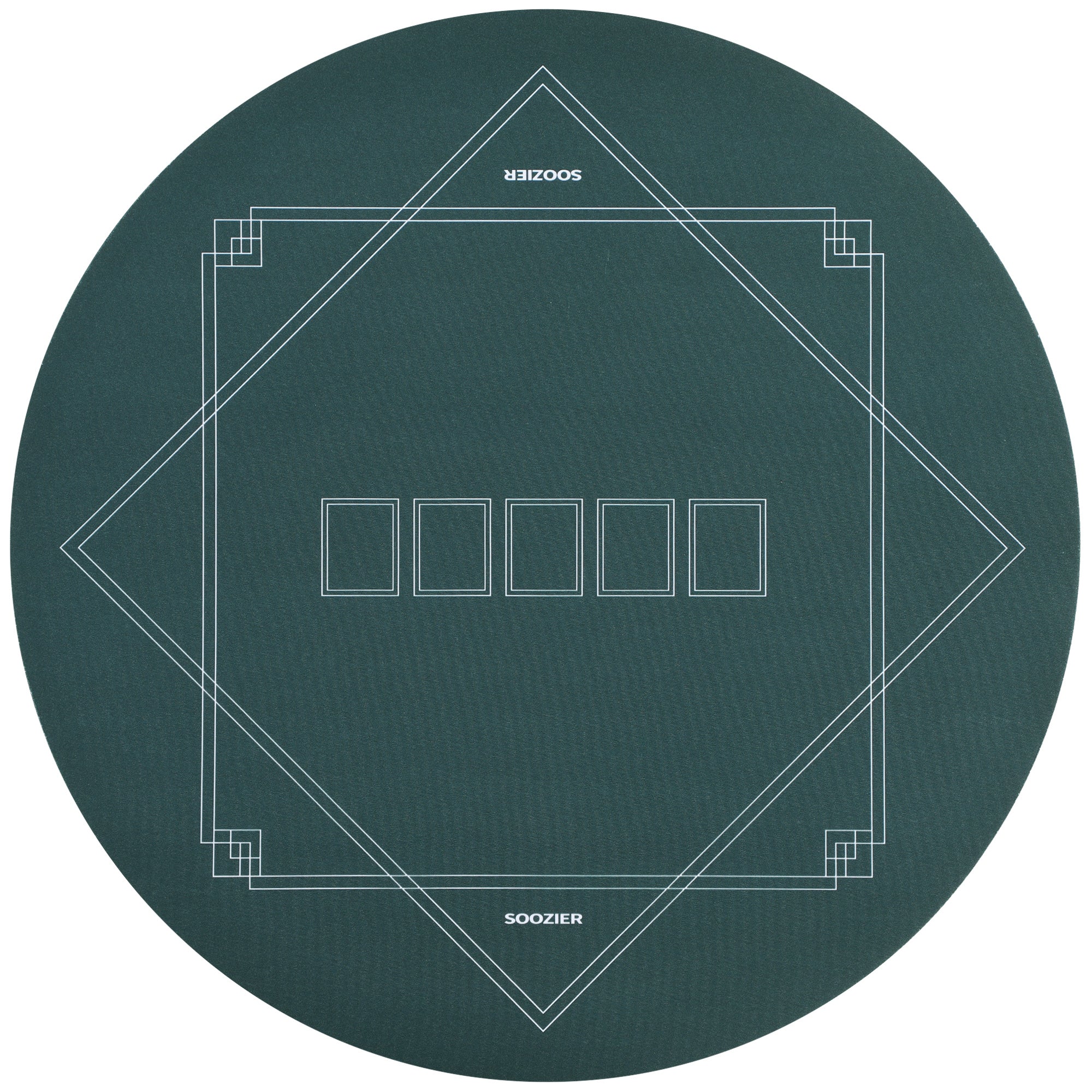 Poker Mat Texas Hold'em Poker Table Top with Non-Slip Bottom Dark Green