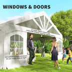 Heavy Duty Party Tent, 19.5' x 39' Large Sun Shade Canopy Tent for Parties, Wedding, Events, BBQ Grill, White