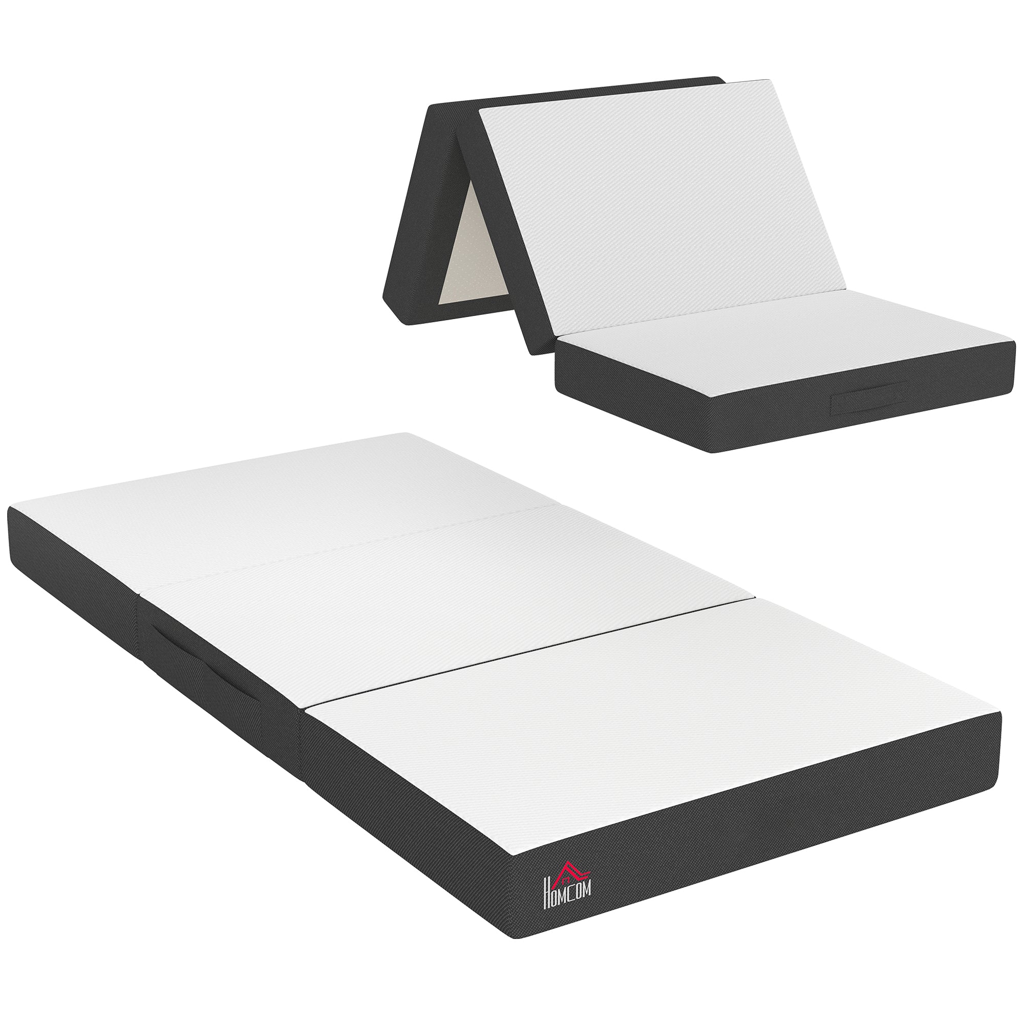 Trifold Mattress, 6 Inch Memory Foam Mattress for Guest, Camping, RV, Travel, Yoga, Made in USA, 75" x 38" x 6"