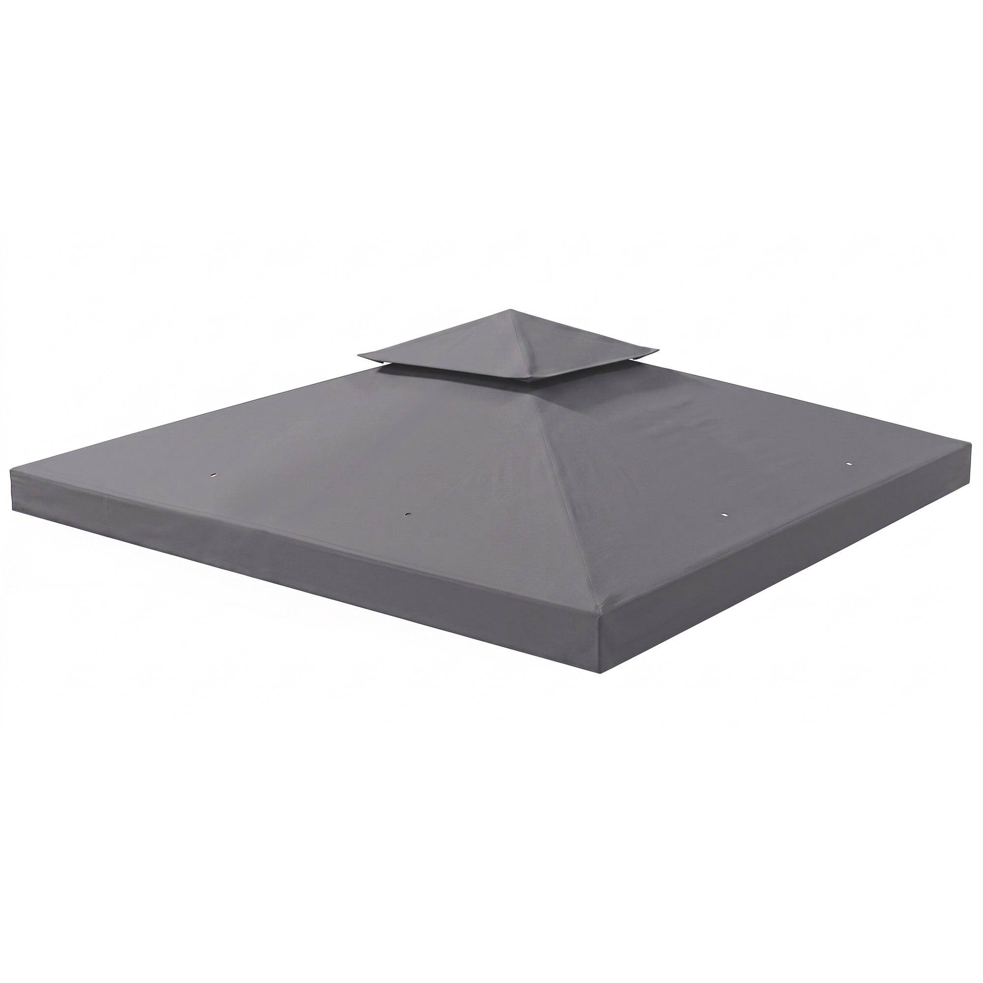 Gazebo Replacement Canopy for Model 01 -0153, 2-Tier Top Cover for 9.8' x 9.8' Gazebo, Charcoal (TOP ONLY)