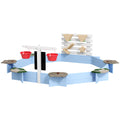 Wooden Sandbox for 3-7 Years, 85" x 85" x 25", Blue