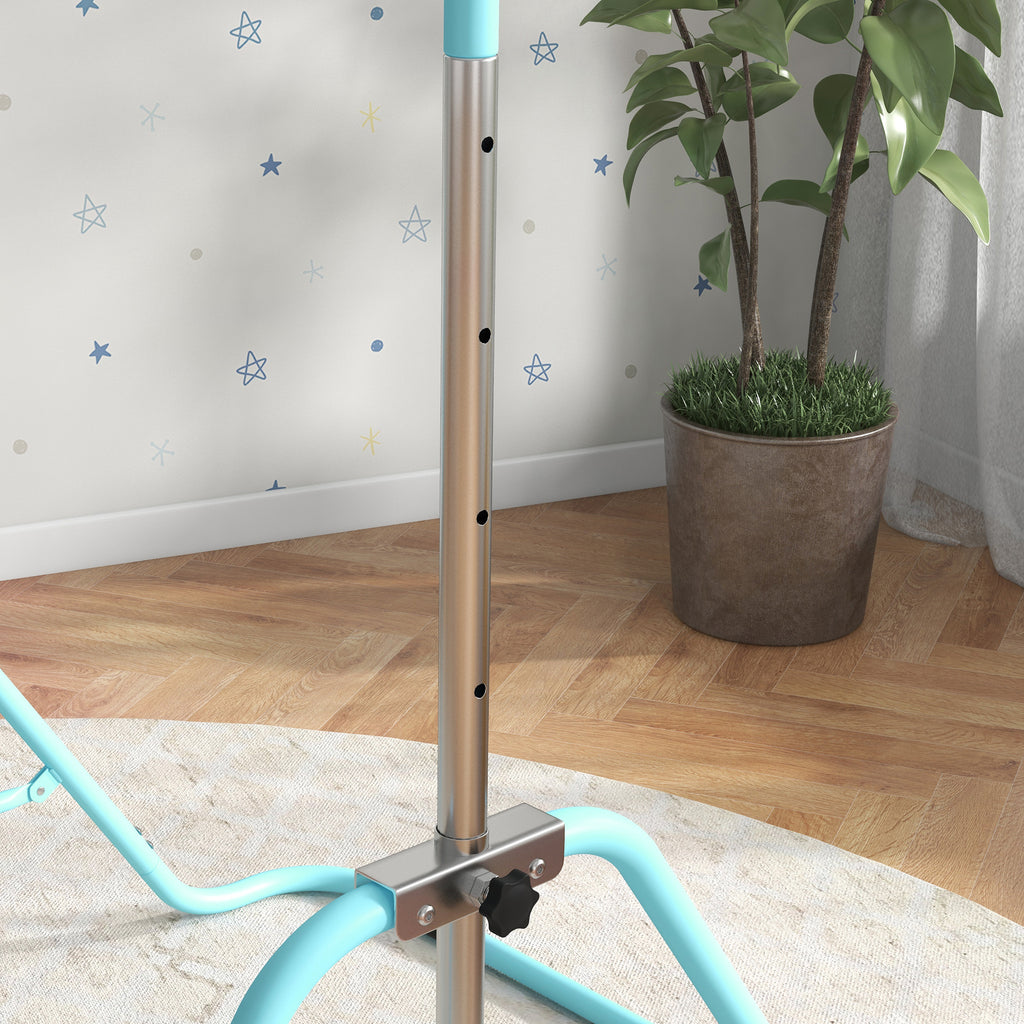 Folding Gymnastics Bar for Kids, Adjustable Height, Green