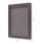 23.5" x 31.5" UV-Resistant Sports Jersey Frame Display Case, Brown