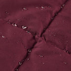 Wearable Multipurpose Throw with Goose Feather, Down Filling, Water-Repellent Microfiber, Machine Washable, 68" L x 62" W x 0.25" H, Red