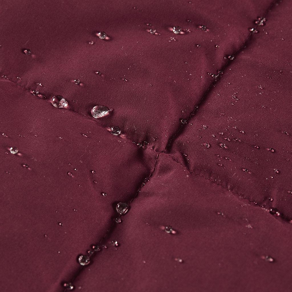 Wearable Multipurpose Throw with Goose Feather, Down Filling, Water-Repellent Microfiber, Machine Washable, 68" L x 62" W x 0.25" H, Red