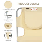 Tanning Chair with Face Hole, 5-Level Adjustable Outdoor Chaise Lounge Chair with Pillow for Beach, Pool, Beige