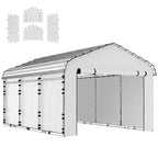 Carport Replacement Sidewall Panel for 12' x 20' Carports, UPF50+ Waterproof Replacement Side Wall Cover, White