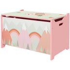 Storage Chest with Lid, Storage Box Organizer for Bedroom, Pink