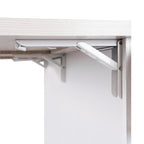 Kitchen Island with Trash Can Storage, Drop Leaf, Spice and Towel Rack, Adjustable Shelf, Utility Cart on Wheels, 51" L x 31.5" W x 35" H, White