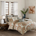 Embroidered Cotton Quilted Euro Sham with Hidden Zipper, Machine Washable Farmhouse Style Pillow Cover, 26" L x 26" W x 0.25" H, Taupe