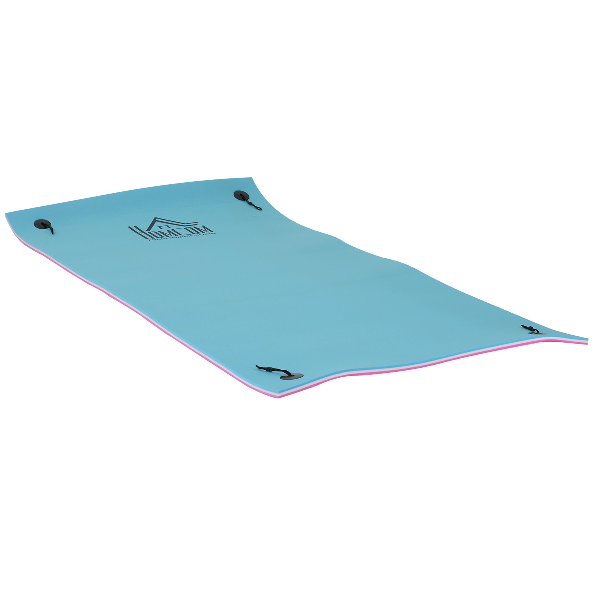 10' x 5' Floating Water Mat, 3-Layer Swimming Pool Float, XPE Foam, Tear Resistant Mesh Layer, Portable Foam Raft, Durable Water Activities Mat for Lake, Ocean, Beach, Pink