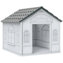 Pet House Water Resistant Puppy Shelter with Door for Indoor Outdoor, Easy to Assemble, for Small/Medium Dogs, Gray