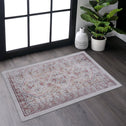 2x3 Non-Slip Machine Washable Area Rug with Low-Pile, Non-Shedding Kid and Pet Friendly Carpet, 24" L x 36" W x 0.15" H, Beige