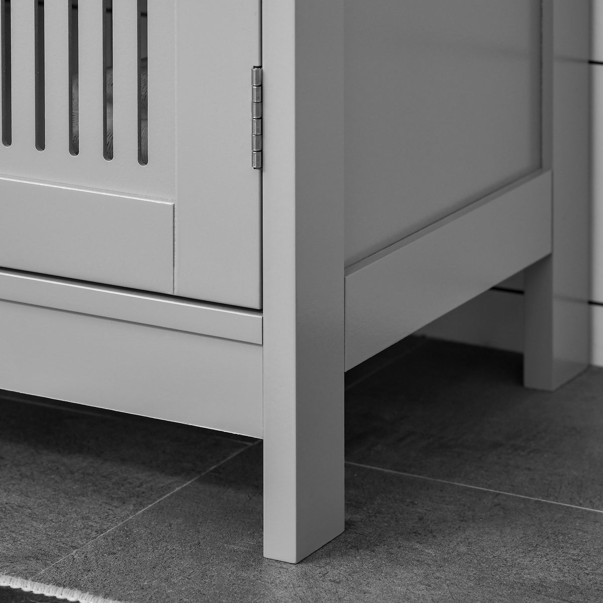 Under Sink Pedestal Storage Bathroom Cabinet, Gray