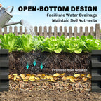 Galvanized Raised Garden Bed, 4' x 2' x 1' Metal Planter Box, for Growing Vegetables, Flowers, Herbs, Succulents, Gray