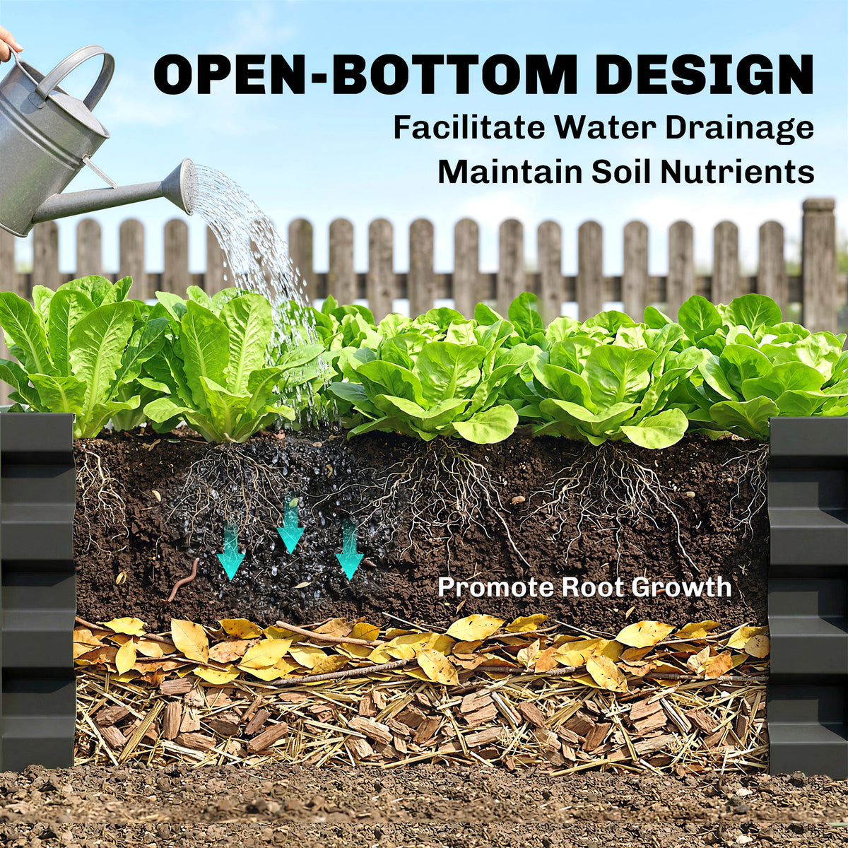 Galvanized Raised Garden Bed, 4' x 2' x 1' Metal Planter Box, for Growing Vegetables, Flowers, Herbs, Succulents, Gray