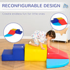Foam Play Set for Toddlers and Children Crawling or Sliding, Multicolor
