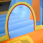 5-in-1 Kids Inflatable Bounce House Jumping Castle with Water Pool, Slide, Climbing Walls & 2 Water Guns