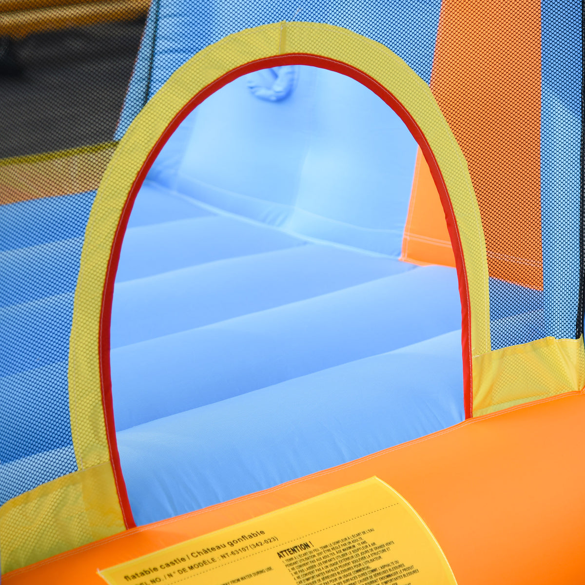 5-in-1 Kids Inflatable Bounce House Jumping Castle with Water Pool, Slide, Climbing Walls & 2 Water Guns