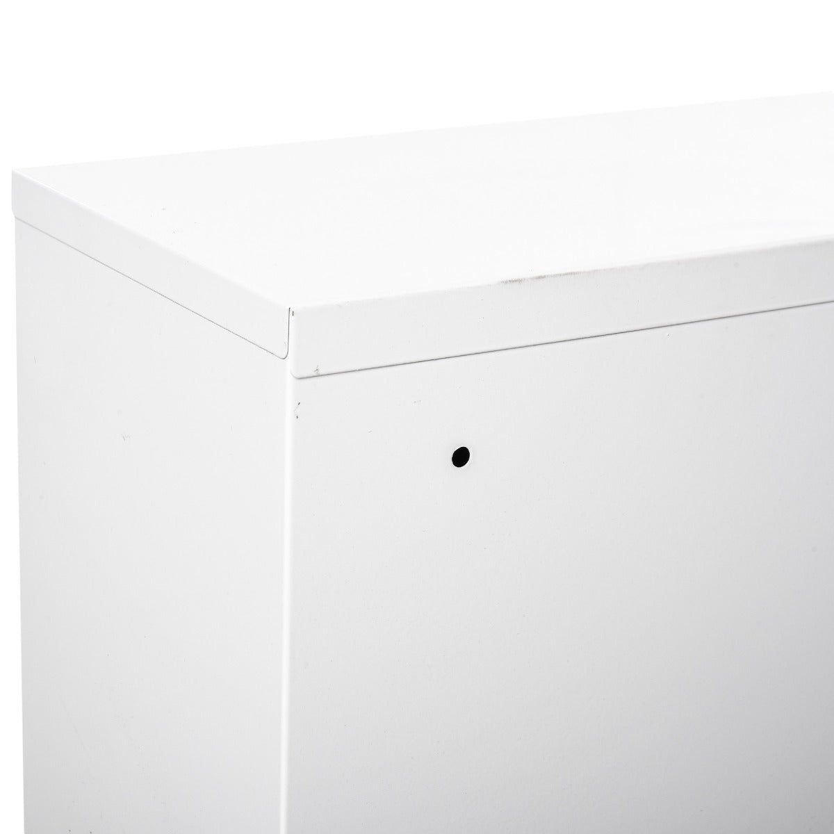 Steel Wall Mount Medicine Cabinet 3 Tier Emergency Box for Bathroom Kitchen, Lockable with 2 Keys - White