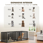 83"L Heavy Duty Dog Crate, Extra Large Dog Kennel with Divider and Mat for Large Breeds, Modular Puppy Playpen