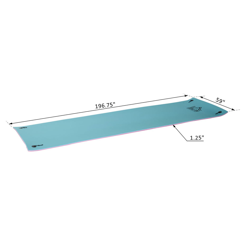 17' x 5' Floating Water Mat, 3-Layer Swimming Pool Float Ultimate Super-Sized Portable Foam Raft, Thick and Durable Water Activities Mat for Lake, Oceans