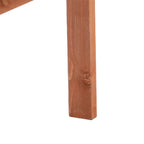 Patio Bench, Garden Bench with Middle Table and Umbrella Hole, Wooden Outdoor Bench for Patio, Porch, Poolside, Balcony, Orange