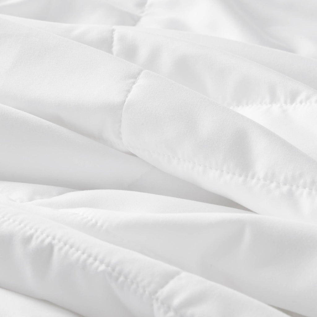 Twin Size Lightweight Down Alternative Blanket with Cool Touch, OEKO-TEX Certified, Machine Washable, 90" L x 68" W x 0.25" H, White