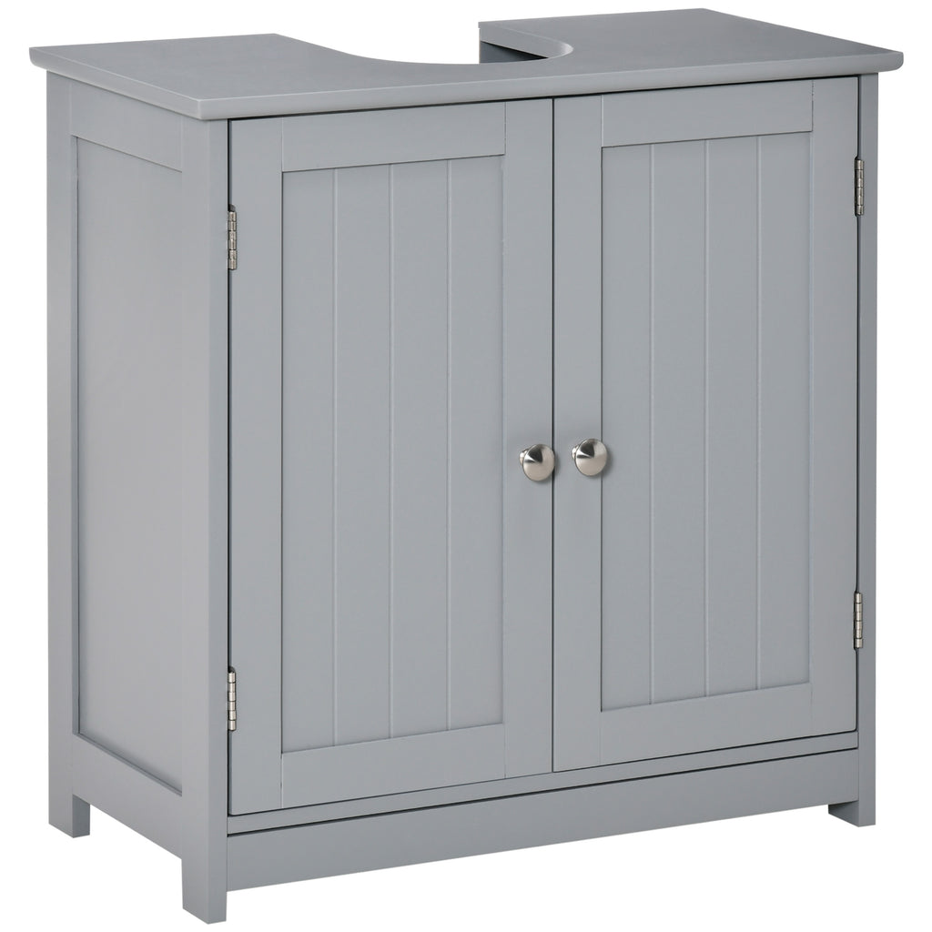 Bathroom Vanities, Bathroom Sink Cabinets with U-Shape Cut-Out and Adjustable Internal Shelf, Gray