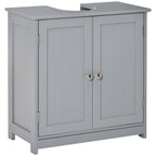 Bathroom Vanities, Bathroom Sink Cabinets with U-Shape Cut-Out and Adjustable Internal Shelf, Gray