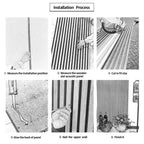 4-Pack Wood Slat Acoustic Wall Panels with MDF & High-Density Polyester, Fluted Cladding for Wall or Ceiling, 45.5" L x 23.5" W x 1" H, Walnut