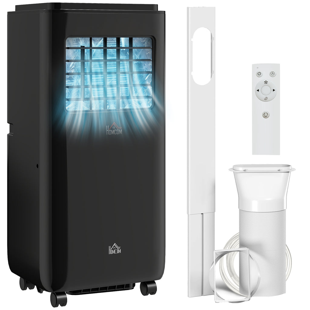 8,000 BTU Moible Air Conditioner 345 Sq. Ft., Dehumidifier Fan Auto Sleep with 24H Timer On/Off, Window Kit, Black