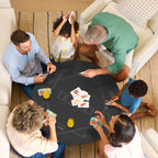 Poker Mat Texas Hold'em Poker Table Top with Non-Slip Bottom Black