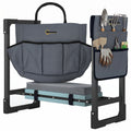 Garden Kneeler and Seat, Heavy Duty Foldable Gardening Stool with Thicker Soft Kneeling Pad, Extendable Steel Leg