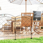 4 Pack Garden Fencing for Yard, Decorative Fence Panels as Flower Edging, Circle