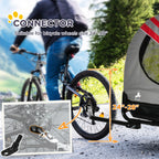 2-in-1 Pet Bike Trailer for Small Medium Dogs, Road-Visibility Dog Stroller Bicycle Carrier, Weather-Strong Bike Wagon Trailer Sidecar Attachment, Red