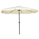 9 ft Cantilever Umbrella with Push Button Tilt and Crank Tassles and 8 Ribs Shade Umbrellas for Garden