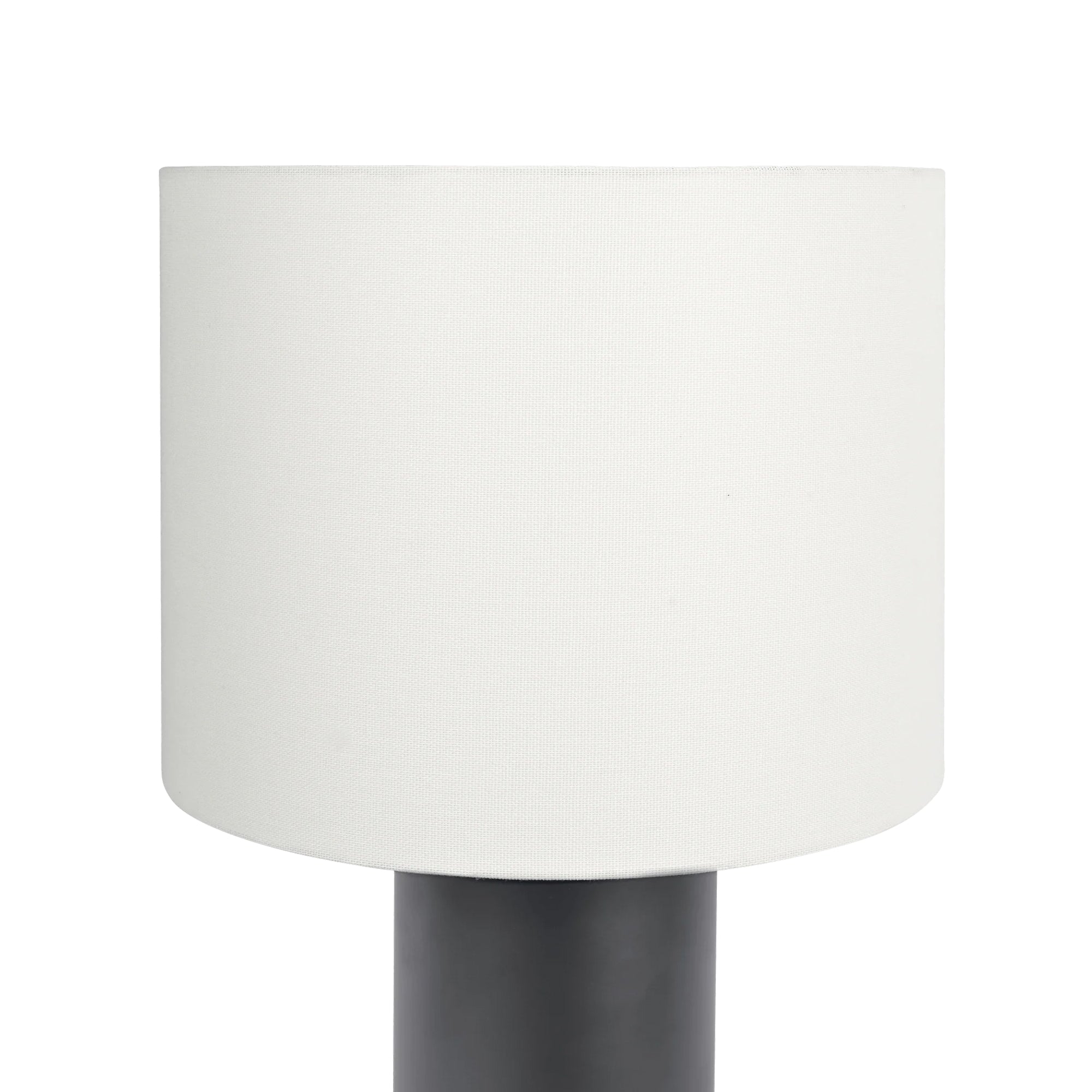 Table Lamp with On/Off Switch, Block Base, Elegant Shade, Perfect for Bedroom, Study, Living Room, 11" L x 19" W x 11" H, Black+White