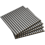 24"x24" Wood Panels for Wall, 4 Pack Acoustic Panels, Sound Absorbing Slat Wall For Interior Wall Decor, Home, Gray