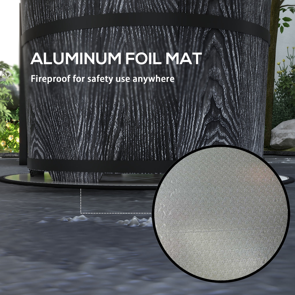 Smokeless Fire Pit, Portable Camping Bonfire Stove with Mat for Backyard, Patio, Picnic, Magnesium Oxide, Black