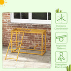 Wooden Chicken Activity Play w/ Swing Set, Chicken Coop Toy, Natural