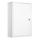 Steel Wall Mount Medicine Cabinet 3 Tier Emergency Box for Bathroom Kitchen, Lockable with 2 Keys - White